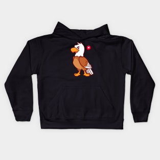 Cute Eagle Bird Standing Cartoon Kids Hoodie